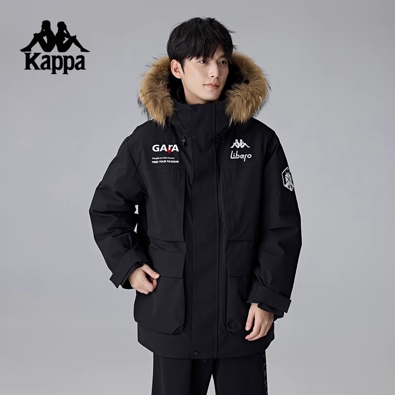 卡帕男款防泼水保暖防风羽绒服