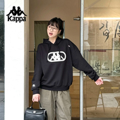 情侣套头衫 Kappa卡帕背靠背新款 运动卫衣女款 针织连帽上衣外套男