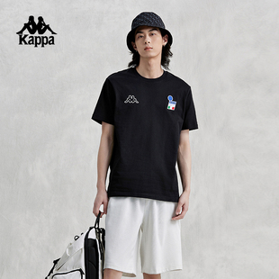 kappa卡帕背靠背复古短袖 休闲简约半袖 夏季 t恤男2024新款 运动上衣