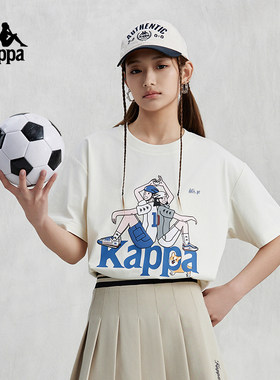 Kappa卡帕短袖2026新款男女夏索罗娜骑行图案衫休闲T恤多色半袖