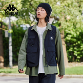 Kappa卡帕背靠背运动背心男2026新款 户外多口袋防泼水上衣马甲女