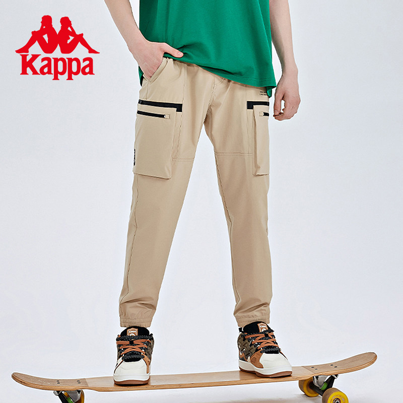 Kappa卡帕休闲裤2026春季新款男运动裤梭织锥形裤百搭小脚卫裤