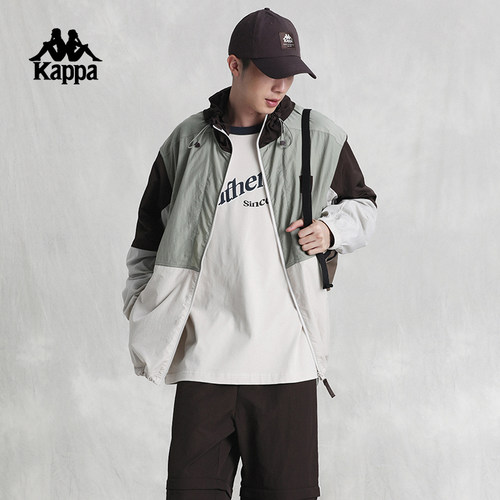 kappa卡帕运动男生连帽防水上衣
