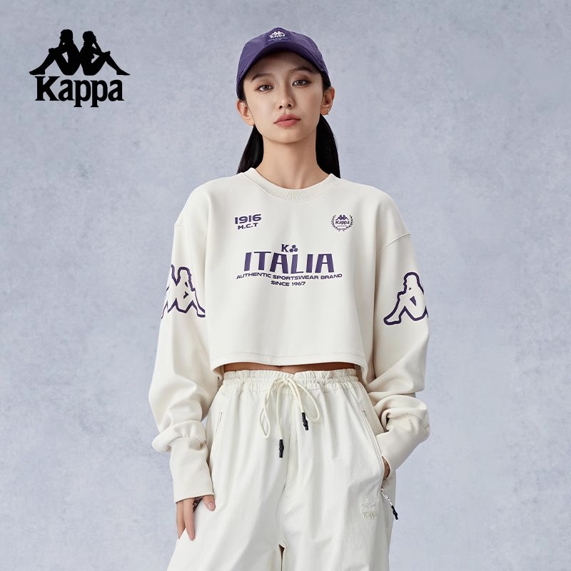 卡帕时尚休闲女圆领复古卫衣