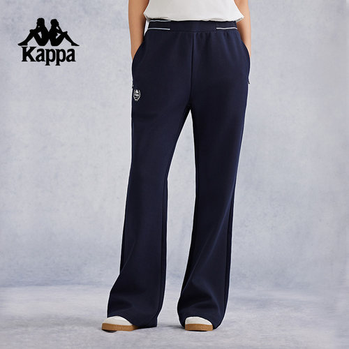 卡帕运动休闲宽松微喇叭针织长裤