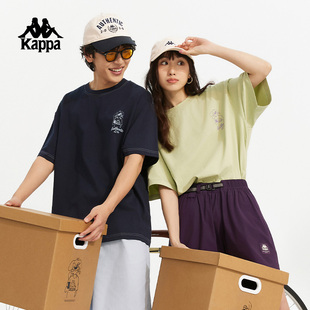 kappa卡帕背靠背运动上衣短袖t恤男2026新款男款纯棉休闲半袖女士