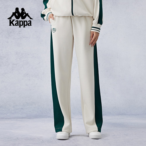Kappa宽松女士拼色针织裤