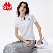 polo衫 女t恤短袖 运动女士休闲半袖 kappa卡帕背靠背新款 上衣女装 潮