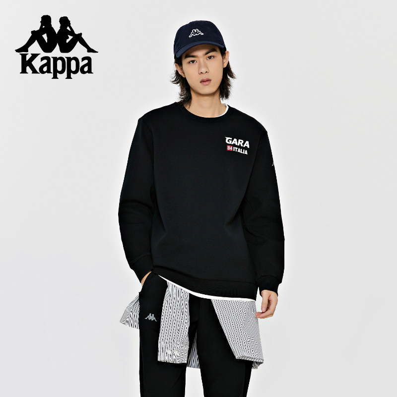 Kappa卡帕背靠背套头衫2026新款男款运动卫衣字母休闲圆领长袖潮