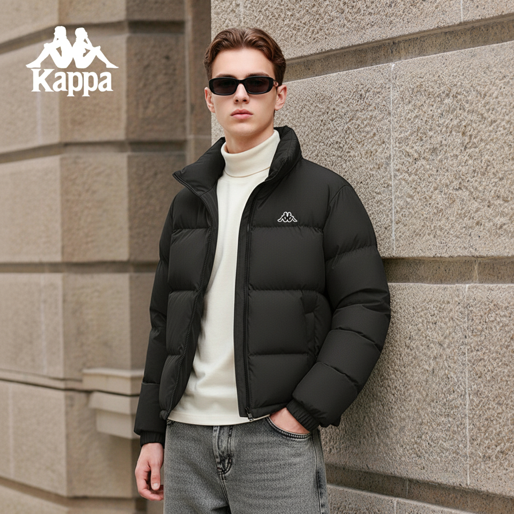 Kappa卡帕背靠背运动羽绒服男女新款冬季简约基础款立领保暖外套,男装,羽绒服,淘宝优惠券,粉丝福利购,淘宝优惠卷