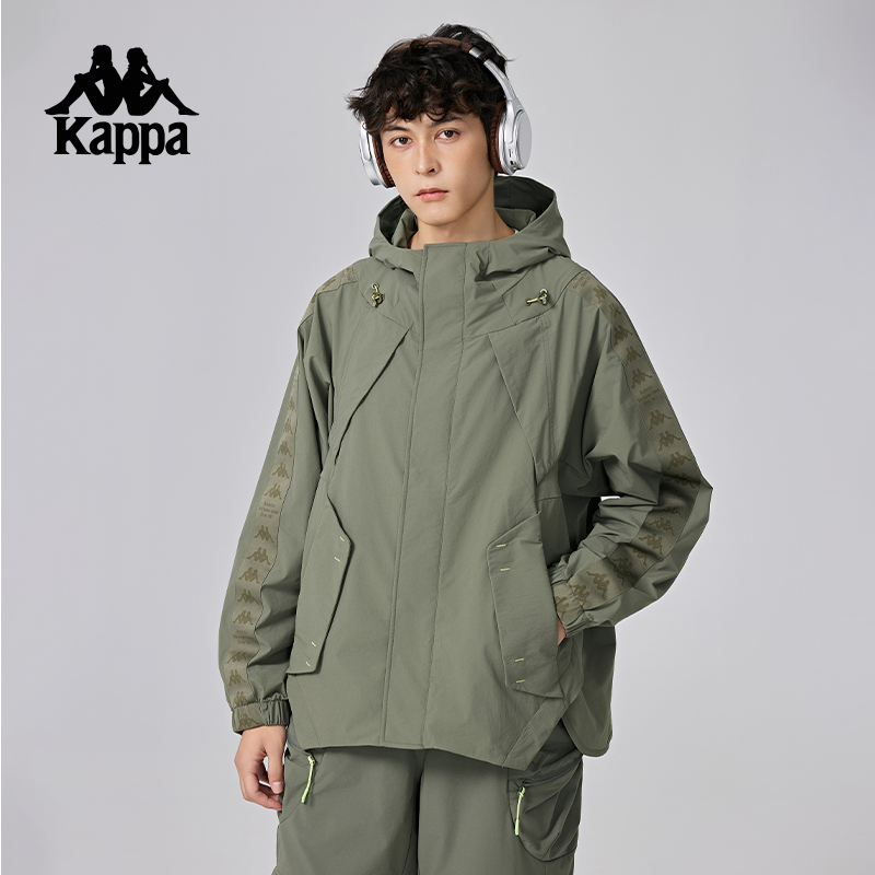 卡帕休闲时尚男连帽防风衣外套