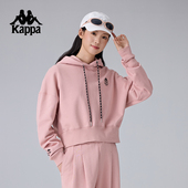 Kappa卡帕背靠背运动套头衫 女春秋新款 宽松休闲连帽卫衣针织上衣
