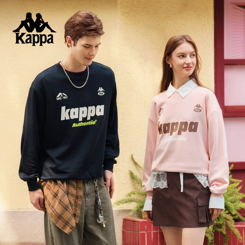 kappa卡帕撞色印花情侣卫衣潮