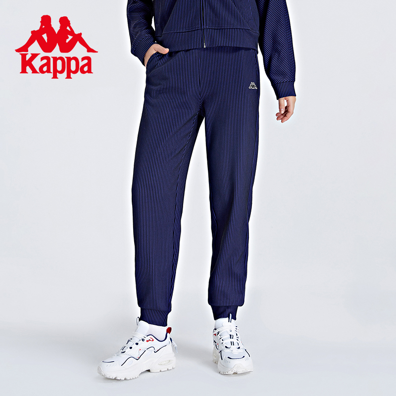 女针织长裤休闲条纹小脚卫裤