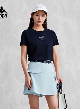 Kappa卡帕短袖2026新款女夏凉感正肩T恤修身字半袖K0E42TD43