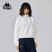 Kappa卡帕背靠背运动卫衣女2026新款 女 春秋半拉链上衣针织套头衫