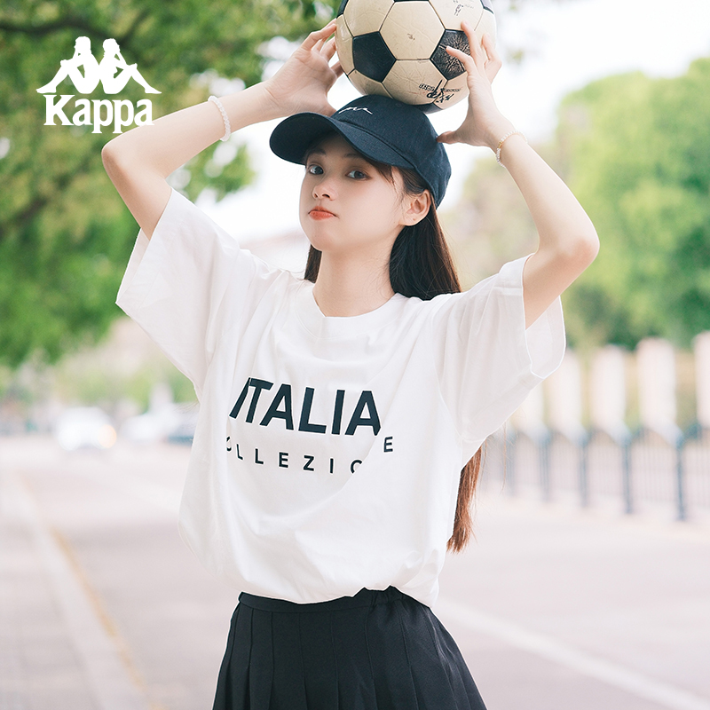 Kappa卡帕短袖男女半袖字母印花