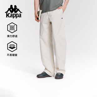 Kappa卡帕背靠背运动长裤男2026新款春季户外伐木工装直筒休闲裤