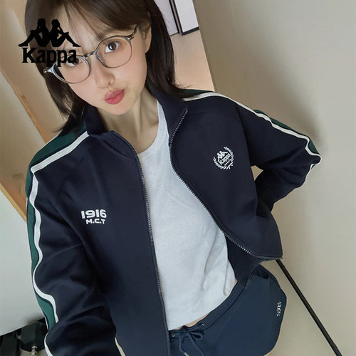 卡帕女士复古针织运动开衫外套