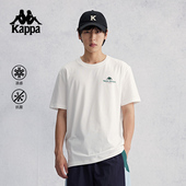 男款 kappa卡帕背靠背夏季 凉感抗菌短袖 男t恤运动跑步上衣男士 新款