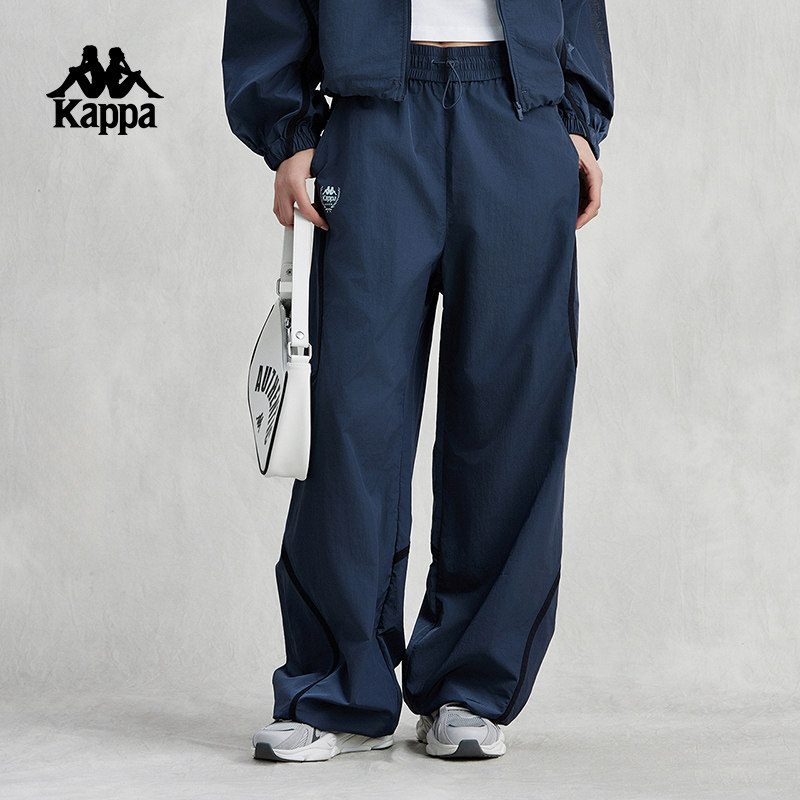 Kappa卡帕复古运动裤2026新款女潮流气球裤休闲小脚长裤K0E42AY21