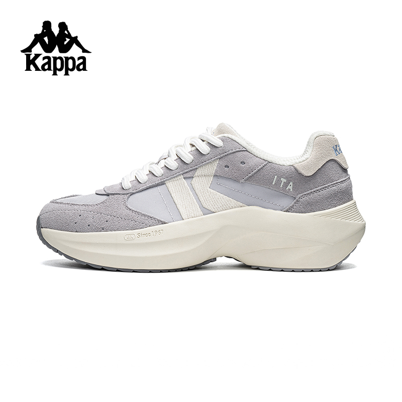 卡帕情侣款复古运动跑鞋撞色