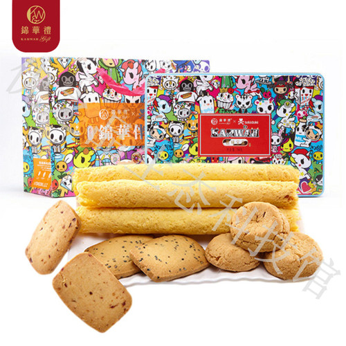 锦华手工鸡蛋卷什锦西饼礼盒765g