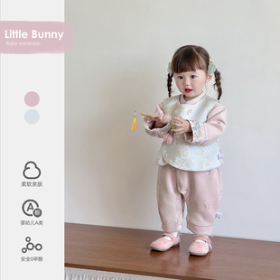 秋季 马甲连体衣早秋小月龄周岁服 婴儿衣服超萌满月百日女宝宝秋装