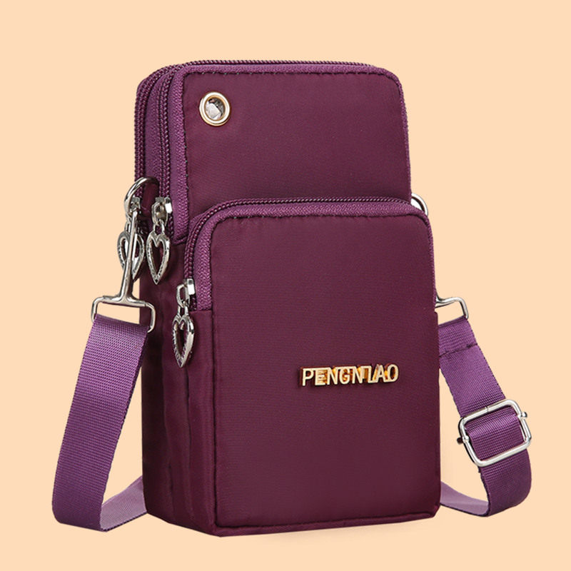 新款装手机包女斜挎迷你小包包放手机袋子挂脖布袋便携手腕零钱包