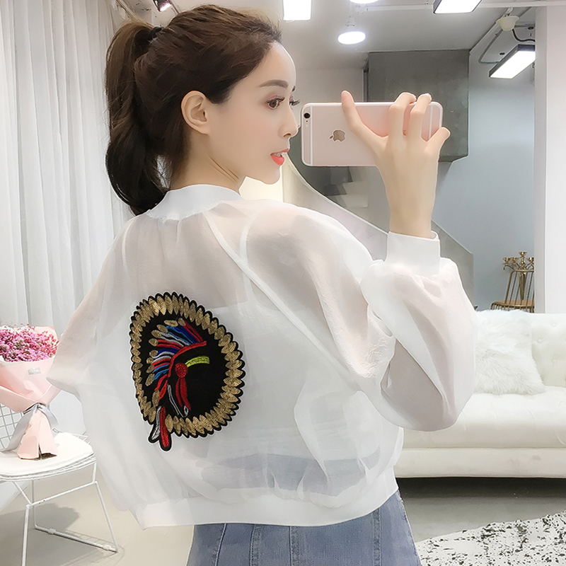 防晒衣女短款2020夏季新款韩版透气百搭防晒服薄款外套户外防晒衫