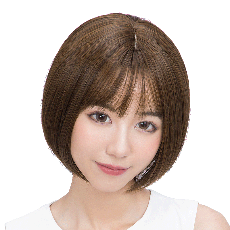 假发女短发中分齐斜刘海逼真自然