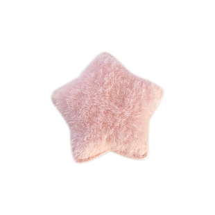 彩色星星毛绒发夹女秋冬儿童边夹发卡子2024新款刘海鸭嘴夹子头饰