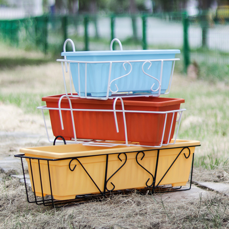 长方形种菜花盆阳台栏杆植物