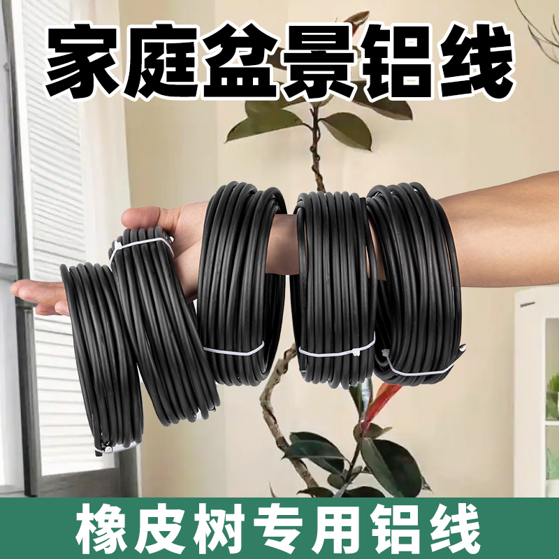 橡皮树盆景造型专用铝丝铝线蟠扎定型绑花盆栽园艺铝条花艺制作