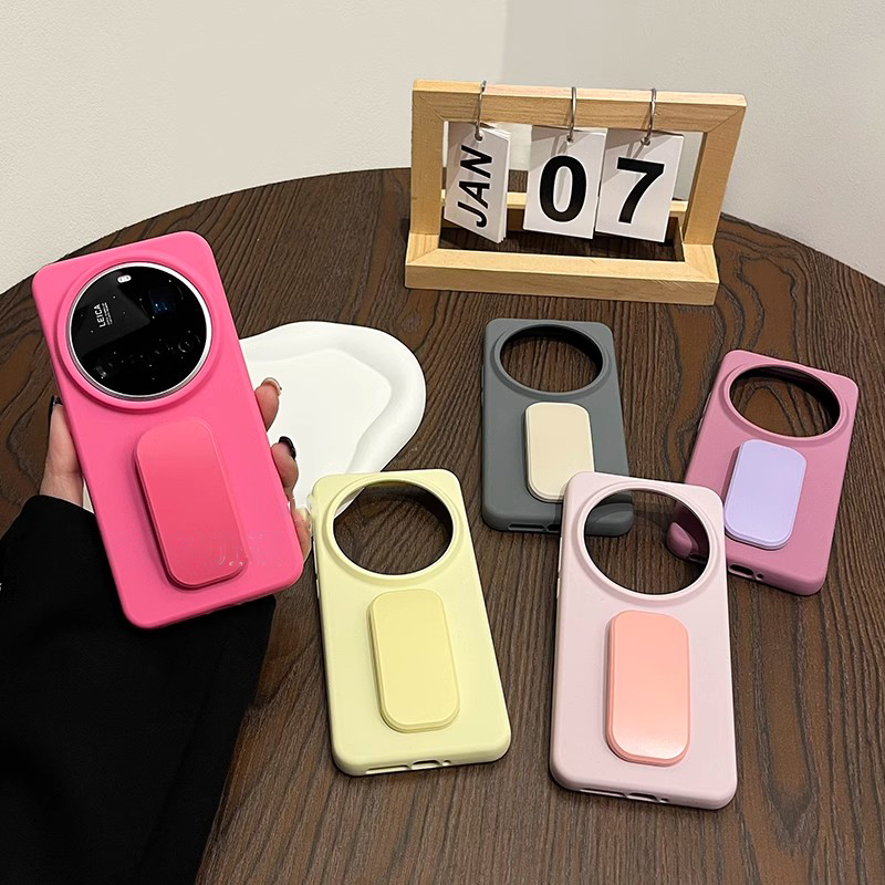 ins韩系高级感简约支架适用小米15ultra手机壳xiaomi15新款软糯亲肤手感液态硅胶防摔情侣保护套小众14外壳