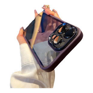 适用苹果14promax手机壳15新款iphone13简约透明百搭精孔16外壳12全包防摔情侣高级手机套17爆款小众保护套