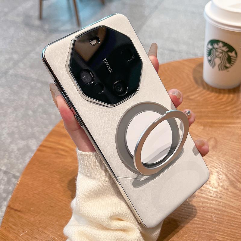 素皮旋转支架适用华为mate60pro手机壳秒变非凡大师mate50pro全包镜头防摔40E奢华高级感手机套50新款保护套