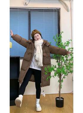 ROUMIKL服中长款连帽外套女2025年冬季加厚保暖衣宽松显瘦面包服