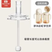适配贝因爱PPSU彩虹翻盖奶瓶配件宽口径硅胶奶嘴鸭嘴吸管嘴直饮管