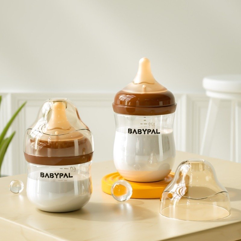 【BABYPAL】新生儿宽口径底部回气奶瓶正品晶钻玻璃奶瓶硅胶奶嘴