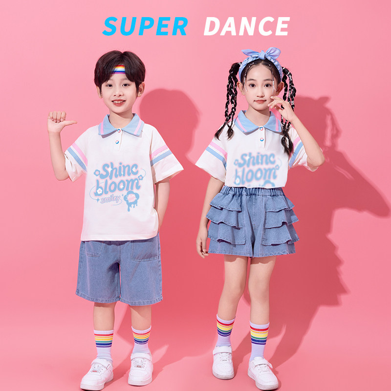六一儿童啦啦队演出服幼儿园毕业合唱表演小学生运动会班服套装