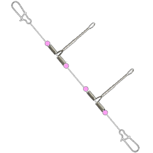 裴钓海钓小天平淡水T型小麻花线组淡水路亚多子线Y型钓组支架线组