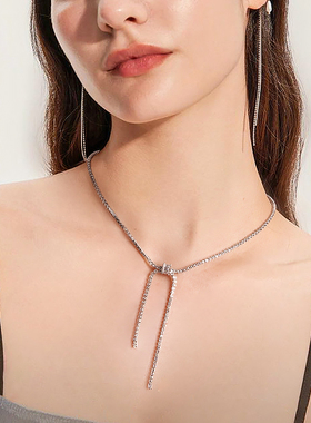 softdora/索缇朵流苏项链女轻奢百搭锁骨链气质简约金属链颈饰