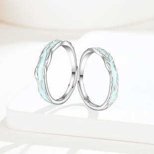 softdora/索缇朵光年之境情侣对戒S925银戒指男女款轻奢对戒送礼