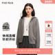 Five 针织衫 Plus秋冬英伦风高级感穿搭纯色镂空连帽开外套衫 女式