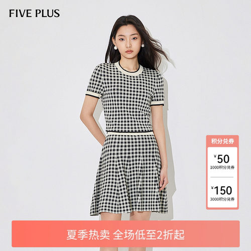 FIVEPLUS针织衫女通勤短袖上衣