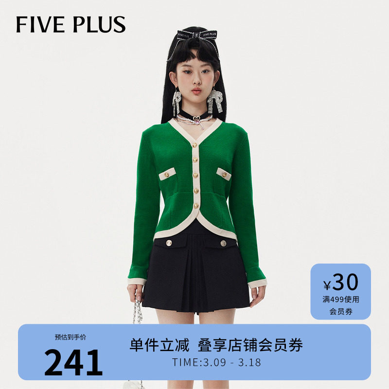 FIVE PLUSС�����֯����ײɫ���ŮV������������Ů��װ