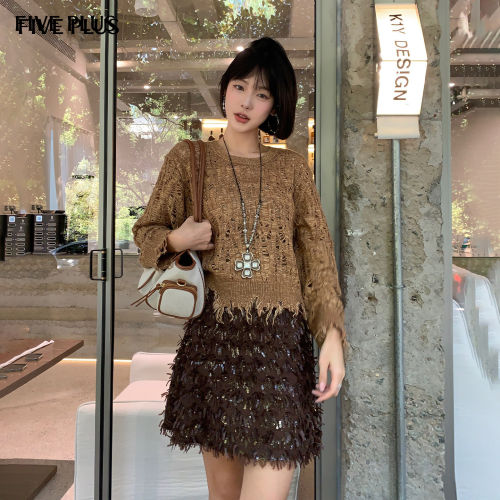 FIVEPLUS毛织套头衫女上衣
