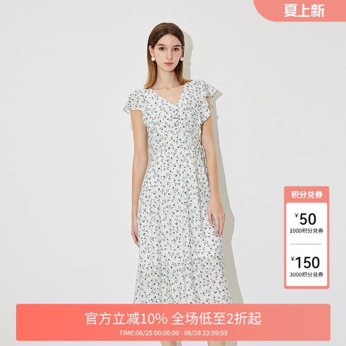 FIVEPLUS连衣裙女休闲碎花裙子