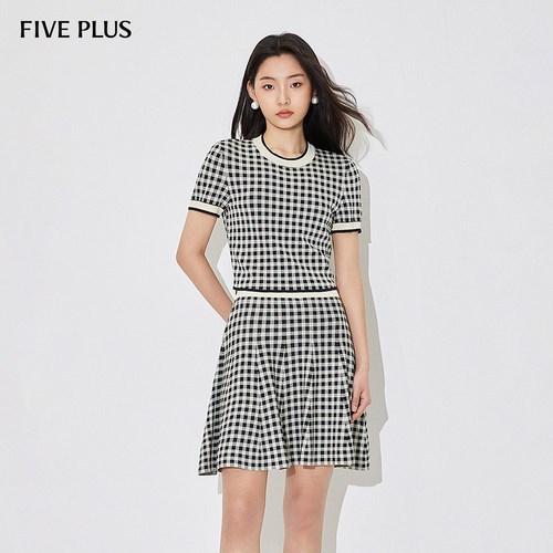 FIVEPLUS针织衫女通勤短袖上衣